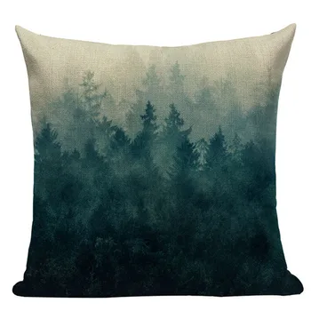 Tuksnesī Wiid Rīta Meža Koku Spilvens Segums Veļa Kokvilnas Spilvens Gadījumā Laukumā 45x45cm Dīvāns dekori Mājas tekstila izstrādājumu Pasūtījuma