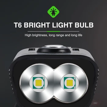 Ūdensizturīgs USB Uzlādes T6 LED Lukturīti Atpakaļ Lukturu Lampas Lukturīti, Velosipēdu Lukturu Lāpu MTB Velosipēdu Ceļu