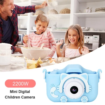 1080P Full HD Cartoon Kids Kameras Mini Digital Outdoor Photography Aksesuārus, Sporta SLR Kamera Video Rotaļlietas ar 2 collu Displeju