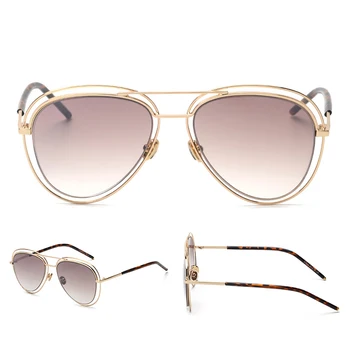 Jauno Modes Saulesbrilles Sieviešu Zīmola Dizainere Lady Sieviešu Rose Gold Saules brilles UV400 A38