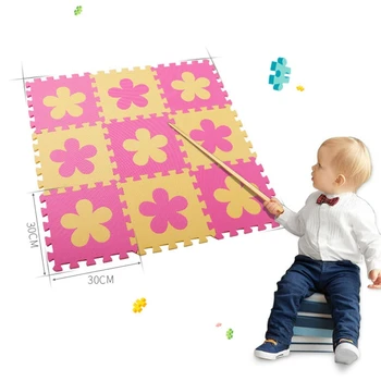 9 Gab. Baby Spēlēt Puzzle Paklājs Ziedi Formas EVA Putu Pamatni Cita Fiksēšanas Paklāji, kas Bērniem Playmat Lien Pad Darbību Grīdas Paklājs