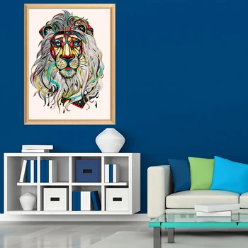 OUYIJIA Hipiju Stila Vīriešu Lauvu 5D DIY Dimanta Krāsošana Pilnu Kvadrātveida Dimanta Izšuvumi Priekšstatu Par Rhinestones Mozaīkas Krāsošana