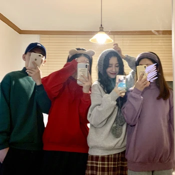 9 krāsas 2019 rudens korejiešu stilā zaudēt vienkrāsainu džemperi puse augstu uzrullētu apkakli sieviešu krekls (C2113)