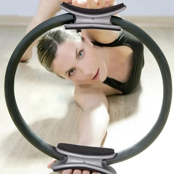 Pilates Ring Burvju Loka, Ķermeņa Sports Izmantot Fitness Spēka Jogas Instruments-Melna