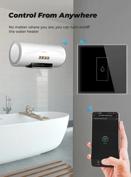 Dropshipping Wifi Smart Switch Ūdens Sildītāju Slēdži Balss Tālvadības ES Standarta Touch Switch Darbu Ar Alexa, Google Home