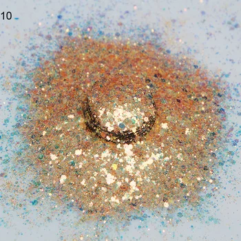 500g Hologrāfiskā Chunky Sajauc Fine Glitter gaismu atstarojoša Sirēna Dzirksti Kuģiem, Akrila Nagu laka DIY Vizuļi Krāsains Mirdzumu Padoms
