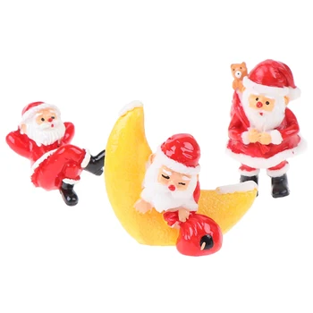 1pc Mini Sveķu Pasaku Santa Claus, Sniegavīrs Modeli, Eglīšu Figūriņas Apdare, Mājas Apdare