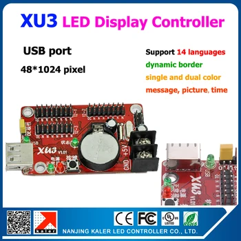 Kaler 10pcs daudz KALER XU3 usb port led displejs kontrolieris 3pcs12 ports atbalsta vienu krāsu, āra led reklāma, zīmes