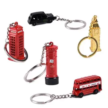 Londonā Red&Blue Autobusu Galvenais organizators Pasta Kaste Atslēgu Turētājs Atslēgu Piekariņu Keychain Suvenīru Dāvanas Vīriešiem, Atslēgu piekariņi Atslēgu Gredzens keyring