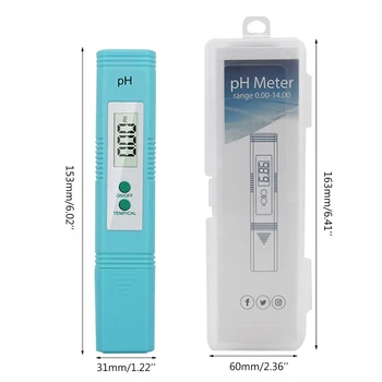 Digitālā 0.0-14.0 PH-Metrs Ūdens Kvalitātes Testeri 0.01 PH Precizitāti, Akvāriju Zivis