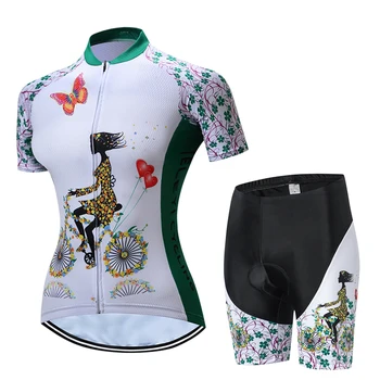 2018 TELEYI Sieviešu Vasaras Īsām Piedurknēm Riteņbraukšana Jersey Apģērbu Komplekti, Ropa Ciclismo Velo Krekls Sporta apģērbu Velosipēdu Jersey Komplekti
