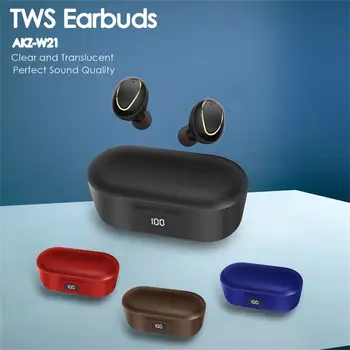 Bluetooth 5.0 Austiņas Bezvadu TWS Mini HIFI Earbuds Sporta Darbojas Austiņas Atbalsta iOS/Android Telefoniem HD Zvanu austiņas