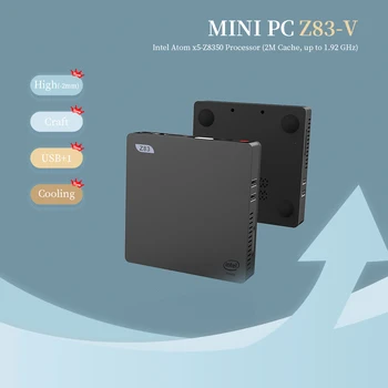 Z83v Windows10 Mini PC Atoms x5-Z8350 Quad Core RAM 2G ROM 64G 2.4 G 5.8 G WiFi Smart media player, kas Top tv Kastē