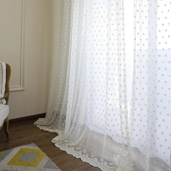 2019 Cortinas Dormitorio Acu Ziedi, Mežģīnes Marli Aizkari Ekrāni Dzīvojamā Istaba Adījuma Rokdarbu Tilla Guļamistabai