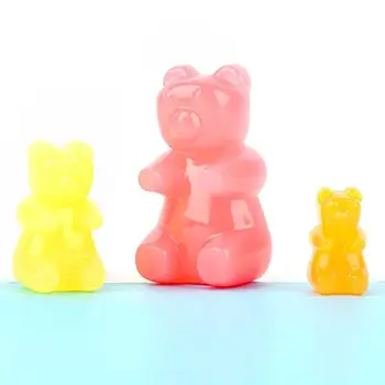 Gummy Bear Konfektes Silikona Veidnes Kūka Šokolādes Fondants Sveķu Kulons Rotaslietas DIY