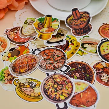 25pcs Self-made Ķīna Hotpot Pārtikas kategorijas Uzlīme, Rokasgrāmata Apkārtējo Materiālu TN / Iepak Dienasgrāmata Albumu Apdare