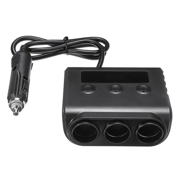 3.6 3 Veidu Auto piepīpētāja Ligzdas Adapteris LED Disply 4 USB Lādētāja Adapteri 12V-24V Ligzdas Sadalītājs Plug Par Tālruni, Tabletes