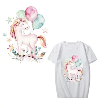 ZOTOONE cute Karikatūra Unicorn apģērba plāksteris DIY vasaras T-krekls siltuma pārneses vinila siltuma štancēšanas dekoratīvās uzlīmes D