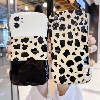 Krāsu Bloku Leopard Mobilā Telefona Apvalks iPhone 11 Telefonu Gadījumos iPhone 11 Lieta Telefonu Gadījumā