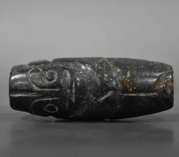 Hongshan kultūras archaize melnā dzelzs meteorīts skulptūru Maska cilvēks Dienā biezumu statuja