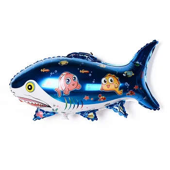 1gb Okeāna Haizivs Baloni Dzimšanas dienas svinības Balonu Zem Jūras Puses Piegādes Jūras Dzīvnieku Hēlija Globos Baby Dušas Apdare
