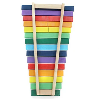 15 Signāls Krāsains Koka Glockenspiel Xylophone Izglītības Sitamie Mūzikas Instrumenti Rotaļlietas Izglītības Mūzikas Instrumenti