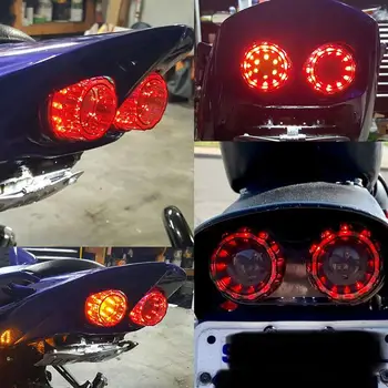Universālo Motociklu LED Taillight Custom Motociklu Aizmugures Stop Bremžu Lukturis numura zīme Gaismu, Pagrieziena Signāla Indikatori