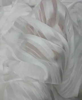 šifona rievotās zīdaini sloksnes plānas sniega balts, mīksts elpojošs DIY kleitu, blūžu audums 100cm*150cm