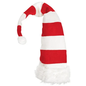 Ziemassvētku Cepure Plīša Elf Santa Hat Rotājumu Dekorēšanai Ziemassvētku Klp Turcija Cepures Jaunais Gads Ziemassvētki Puse Aksesuārus Apdare Sarkanā krāsā un whi
