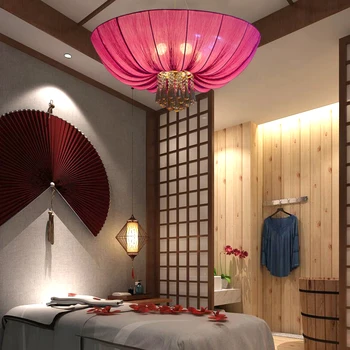 Ķīniešu lampas radošā viesistaba, guļamistaba, jūras auduma Piekariņu Gaismas projektēšana iestatījumu apdare Dienvidaustrumu Āzijā lampas ya71119
