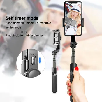 Bluetooth Remote Grozāms Mobilo Tālruni Bezvadu Salokāms Universālā Rokas Selfie Stick Anti-shake Vienas ass Ar Statīvu