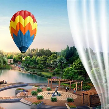 3D Foto Sienas Ēkas Ainava Tapetes Sienām, 3D Hot Air Balloon Tapetes, Kafejnīca Sienu Dokumentus par dzīvojamo Istabu Mājas Dekoru