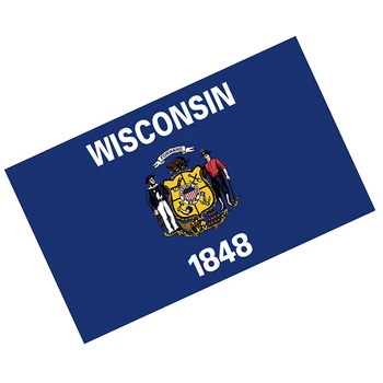 90x150cm /90x60cm ASV Valsts 1848 Wisconsin Karoga Wisconsin Valsts Karogs Banner Poliesteris