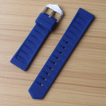 Zila Silikona Gumijas Pulksteņu siksniņas datumi fit sporta pulksteņi modes aksesuāri watchband 16mm 18mm 20mm 22mm 24mm ūdensizturīgs karstā