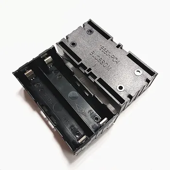 Plastmasas 2 x 18650 Baterijas Uzglabāšanas Kaste Gadījumā 2 Sloti Veids DIY Uzlādējams Akumulators 3,7 V Klipu Melns Turētājs Tvertnes Ar Pin