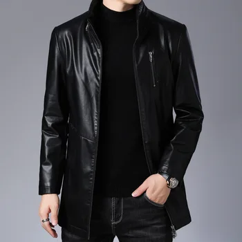 Apģērbu, ādas slim korejiešu versija pusmūža skaists 2019 jauna rudens motociklu valkāt vīriešu ādas jaka jaka