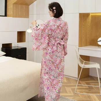 Tradicionālo Ilgi Japāņu Kimono Sieviešu Anime Cosplay Sakura Kleita Halloween Tērpi Sievietēm Photoshooting Sniegumu Deju