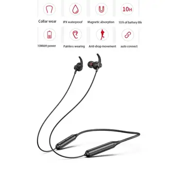 TWS Bezvadu Bluetooth 5.0 Austiņas Magnētisko Sporta Darbojas Austiņas IPX5 Ūdensizturīgs Sporta earbuds Trokšņa samazināšanas Austiņas