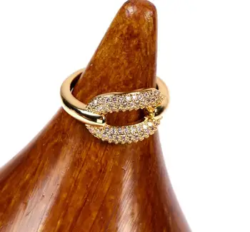 Jaunā stila rhinestone klasiskās ģeometriskās lock ring vairumtirdzniecības INS moderns modes sieviešu atvērt gredzens