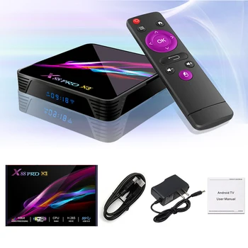 X88 Pro X3 Android 9.0 TV KASTĒ 4 GB Amlogic S905X3 Quod-Core 2.4 G/5G Dual Wifi X88 Pro Smart 4K Media Player, kas Top Smart Tv