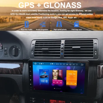 1 din Auto Radio, GPS Android 9.0 BMW E39 E53 X5 Navigācija ar 9