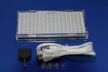 AS1216 Kristāla Pils LED Mūzikas Spektra Ekrānu viens Čips Mikrodatoru DIY Elektroniska Gaismas Kubu Komplekts
