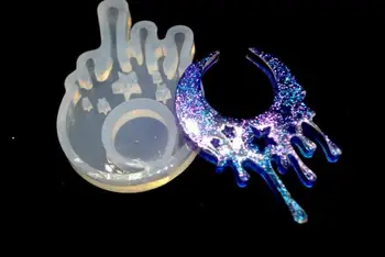 6pcs DIY Silikona veidnē Epoksīda spārni caurspīdīgi silikona gumijas pelējuma kristāla uv moon Sailor Moon Star Kulons waterlines dekori