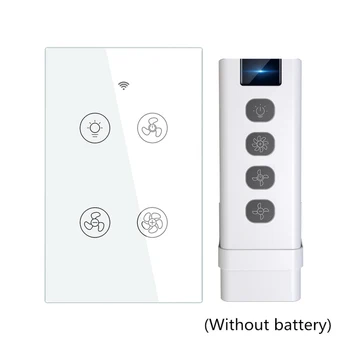 WiFi+RF433 Smart Griestu Ventilators Gaismas Slēdzi 2/3 Veids, kā Kontrolēt Smart Life/Tuya APP Darbu Ar Alexa, Google Home Smart switch