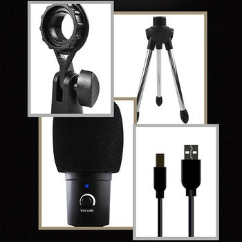 A6 USB Mikrofons Kondensatora Ierakstīšanas Mikrofons Klēpjdatoru Windows Cardioid Studijas Ieraksta Vokāls Voice Over,YouTube