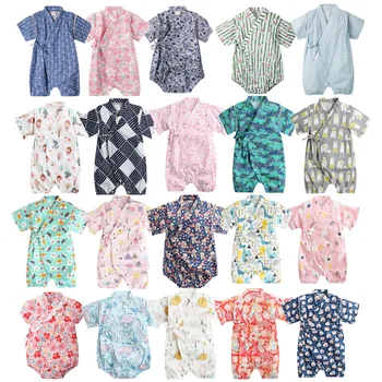 Bērnu vasaras drēbes zēniem kimono Japāņu stila toddler romper ziedi meiteņu drēbes jumpsuit baby romper kleitu, jaundzimušo apģērbi