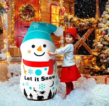 Behogar Priecīgus Ziemassvētkus Piepūšamās Sniegavīrs Akrobāts Santa Apdare Aksesuārus Sandbag Rotaļu Atmosfērā Skatuves Svētku Dekori Mājas