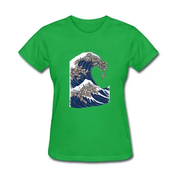 Vasaras Hipster Liels Vilnis Mopsis Drukāt Sieviešu T-Krekls Jaunu Modes Cat& Slinkums Dizaina Topi ar Īsām Piedurknēm O-veida Kakla t-veida Krekls sieviete