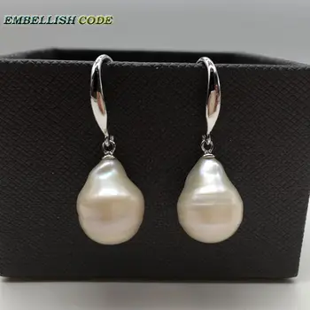 Kaklarota, rokassprādze auskari āķis normāla izmēra baroka pērle komplekts baltā krāsā nucleated flameball bumbieru formas Saldūdens Īpaša