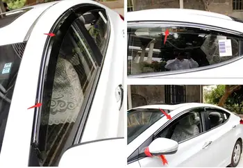4 Gab. ! Par Hyundai SONATA 8 Sedans 2011. -. gadam Logu Aizsegu Markīzes Vējš, Lietus, Deflektoru apăērbs sejas aizsargs Aizsargs Ventilācijas Molding